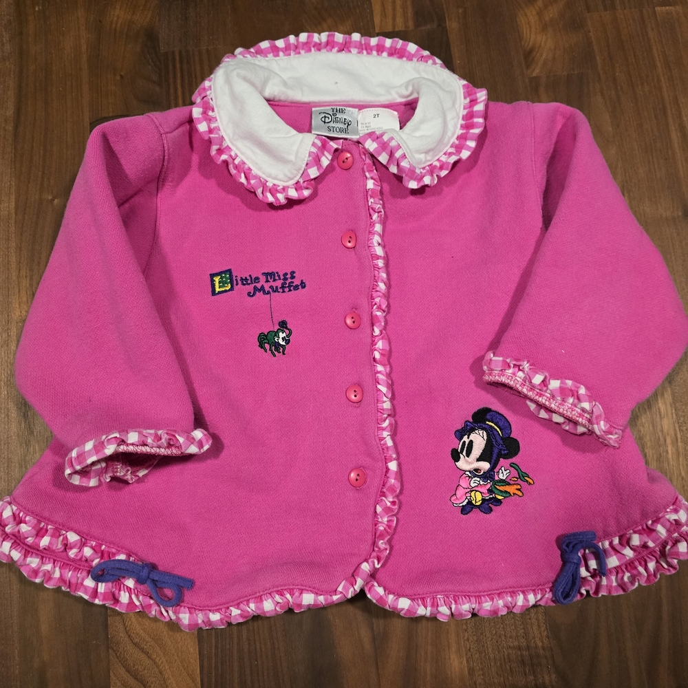 Disney Pink and White Toddler Cardigan